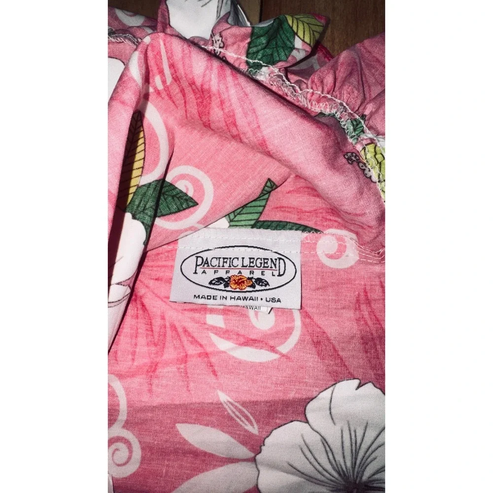 Pacific Legend Aloha Cotton Girls Cabana‎ Set 18M Pink Floral Made in Hawaii